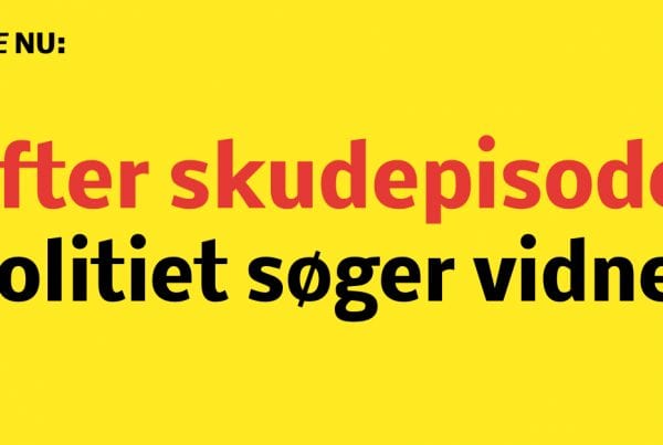 Skudepisode torsdag morgen - politiet søger vidner