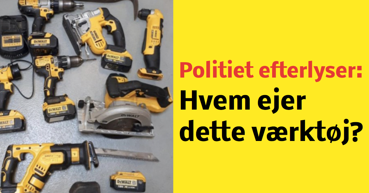 Politiet efterlyser ejer til stjålet værktøj