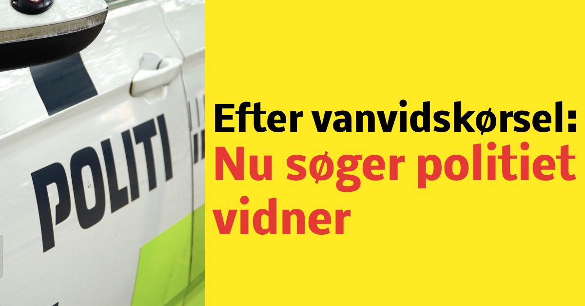 Politiet søger vidner efter vanvidskørsel