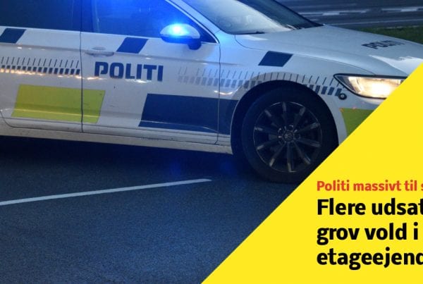 Politi massivt til stede: Flere udsat for grov vold i etageejendom