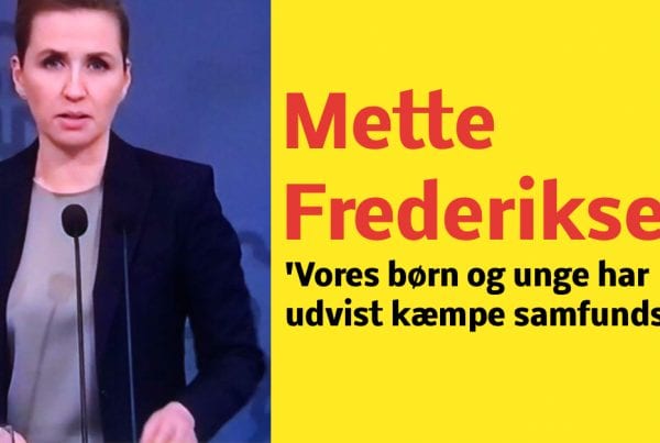 Mette Frederiksen: ''stolt af dagens ungdom''