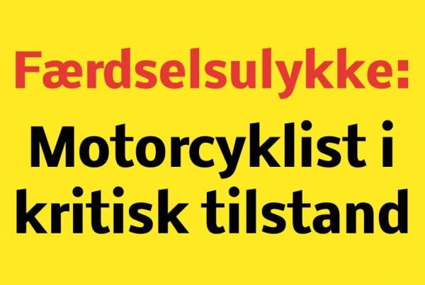 Mand i alvorlig ulykke på motorcykel