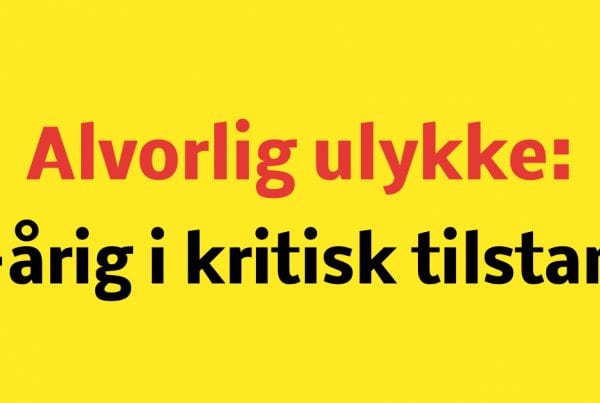 Alvorlig ulykke: 9-årig i kritisk tilstand