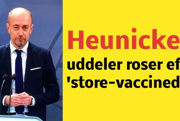 Heunicke uddeler roser efter 104.824 vacciner udgivet mandag
