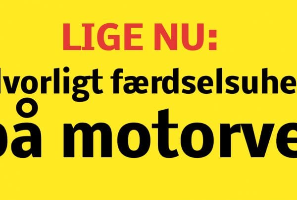 LIGE NU: Alvorligt færdselsuheld på motorvej