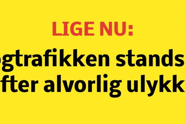 LIGE NU: Togtrafikken standset efter alvorlig ulykke