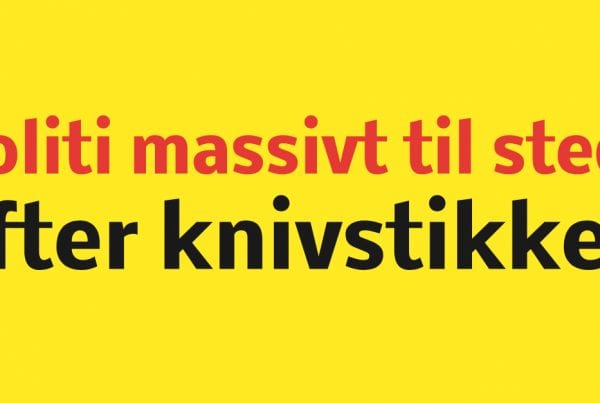 Politi massivt til stede efter knivstikkeri