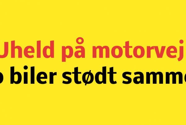 Uheld på motorvej: To biler stødt sammen