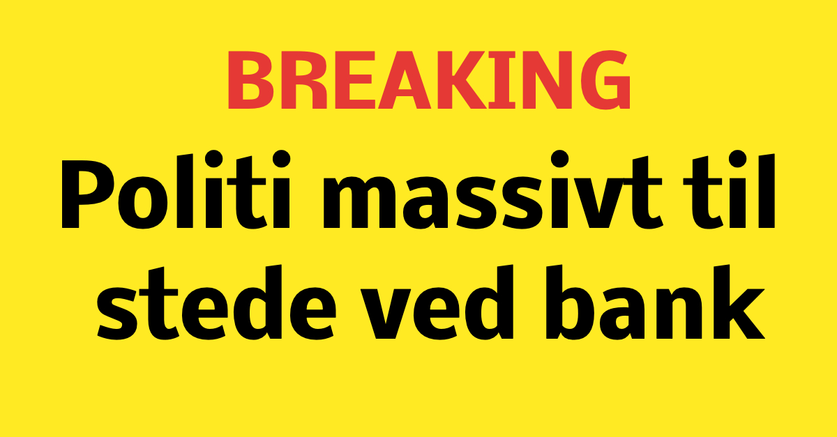 Politi massivt til stede ved bank