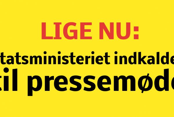 BREAKING: Statsministeriet indkalder til pressemøde