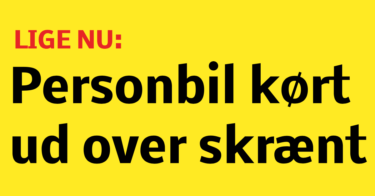 Fredag aften er en person endt i en alvorlig soloulykke, efter at have kørt ud over en skrænt i Høje Taastrup. 