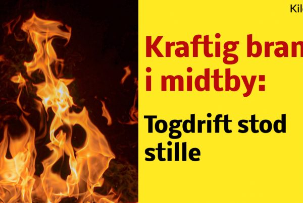 Kraftig brand i midtby