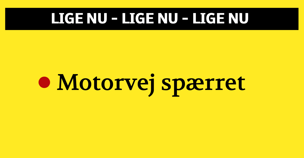 Motorvej spærret