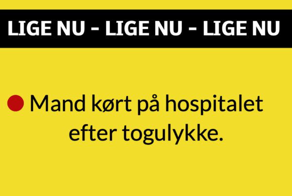 Mand kørt på hospitalet efter togulykke