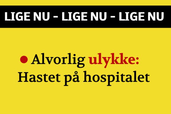 Alvorlig ulykke: Hastet på hospitalet