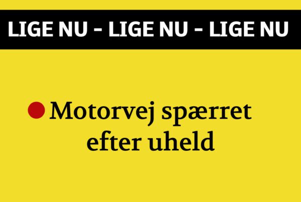 LIGE NU: Motorvej spærret efter uheld