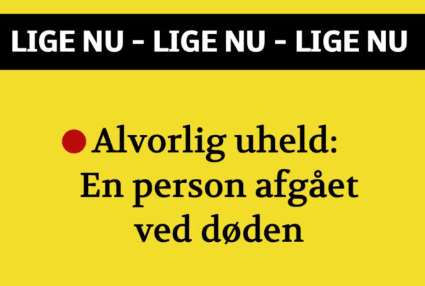 Alvorlig uheld: En person afgået ved døden