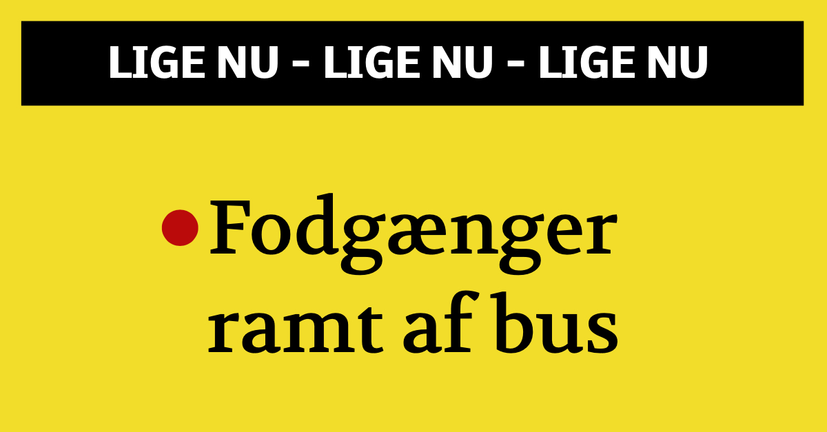 Fodgænger ramt af bus