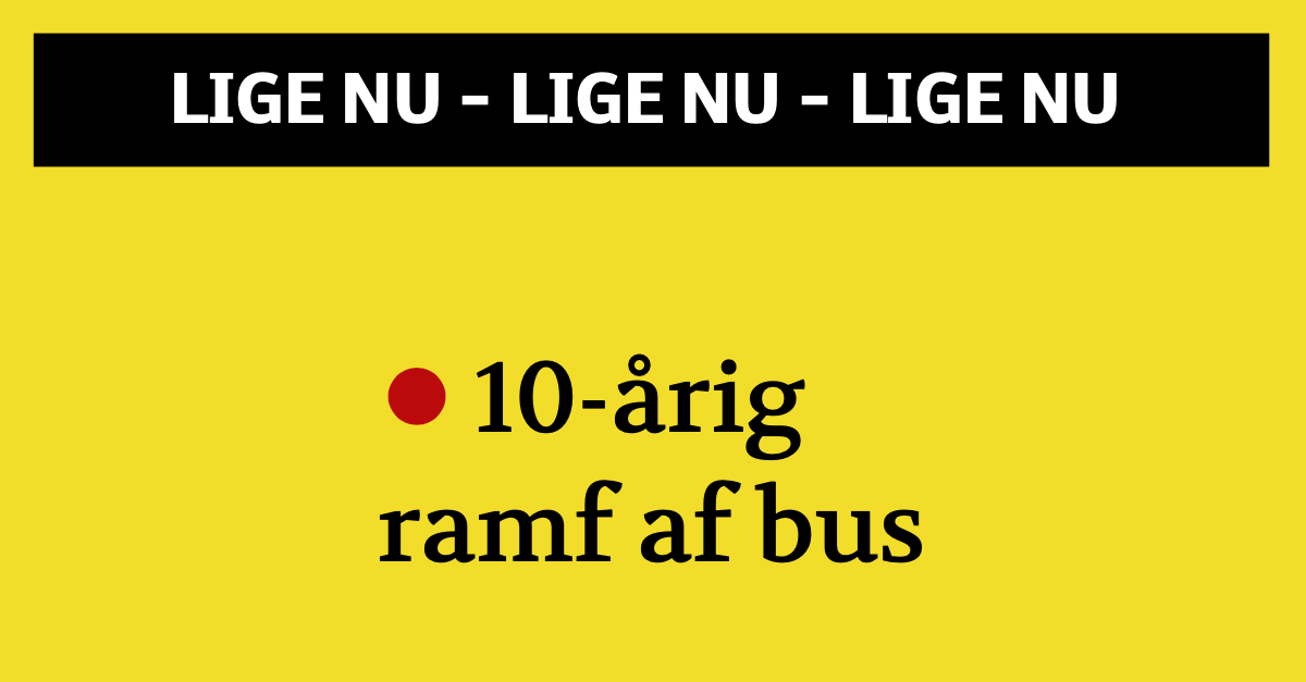 10-årig ramt af bus