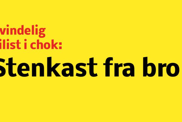 Søndag aften blev en kvindelig bilist meget chokeret over en hændels
