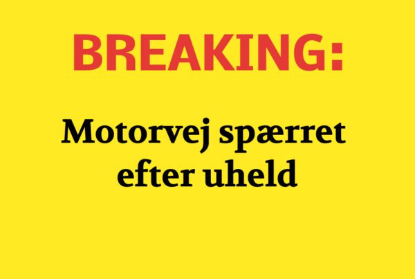 LIGE NU: Motorvej spærret efter uheld