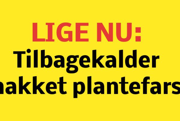 LIGE NU: Tilbagekalder hakket plantefars