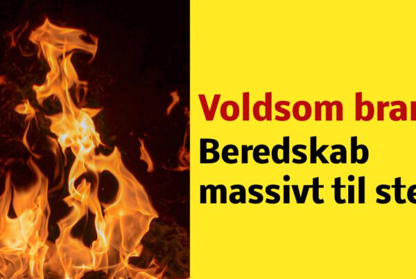 Voldsom brand - beredskab massivt til stede