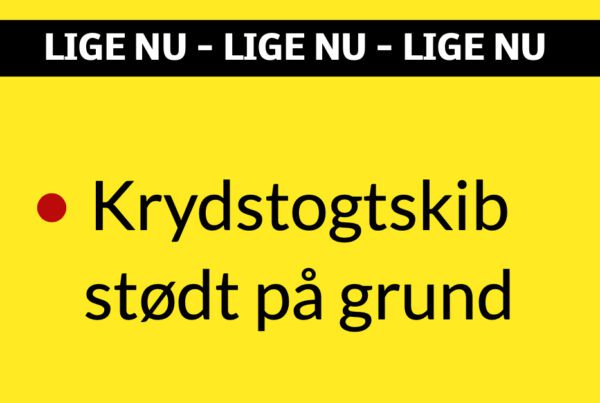 LIGE NU: Krydstogtskib stødt på grund