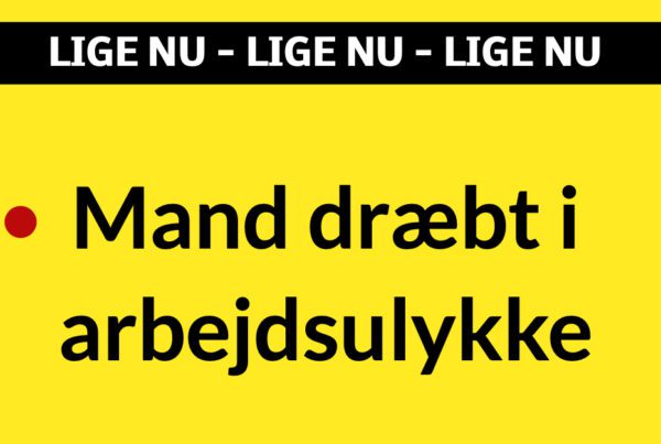 LIGE NU: Mand dræbt i arbejdsulykke