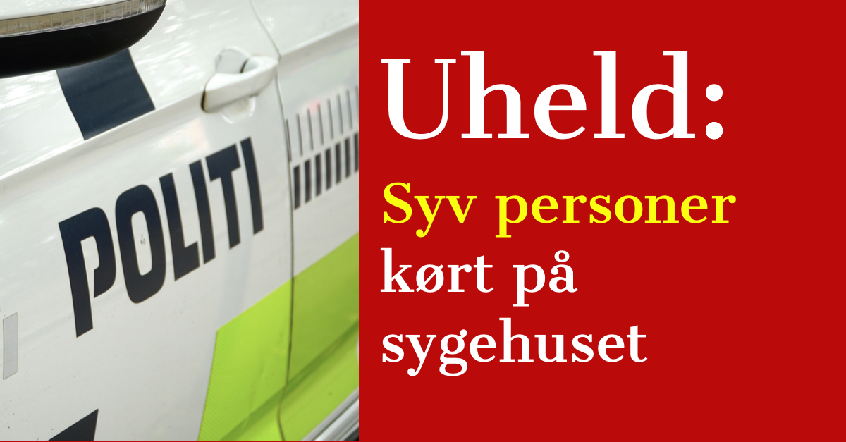 Uheld: Syv personer kørt på sygehuset