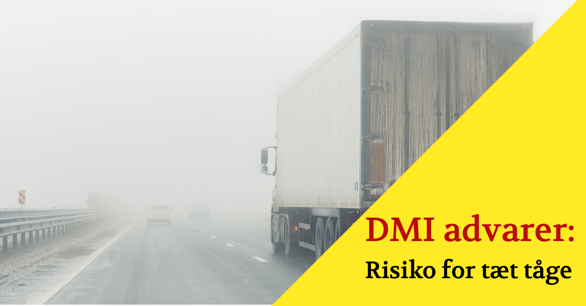 DMI advarer: Risiko for tæt tåge med lav sigtbarhed