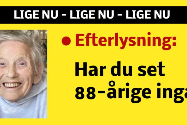 Efterlysning: Har du set 88-årige Inga?