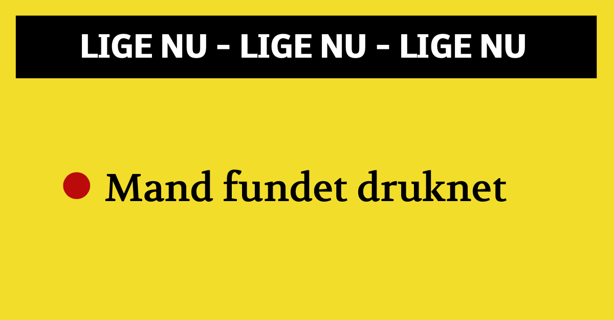 LIGE NU: Mand fundet druknet nær bro