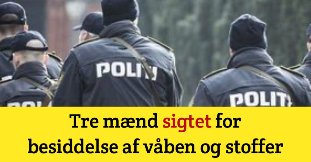 Tre mænd sigtet for besiddelse af våben og stoffer