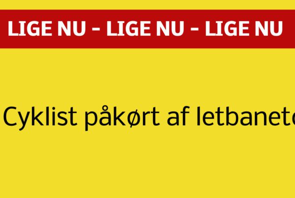 LIGE NU: Cyklist påkørt af letbanetog