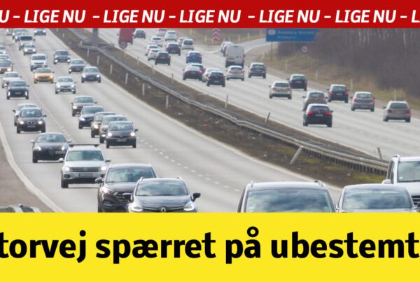 Uheld på motorvej - spærret på ubestemt tid