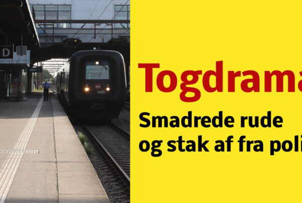 Drama: smadrede rude i toget - Politiet tilkaldt