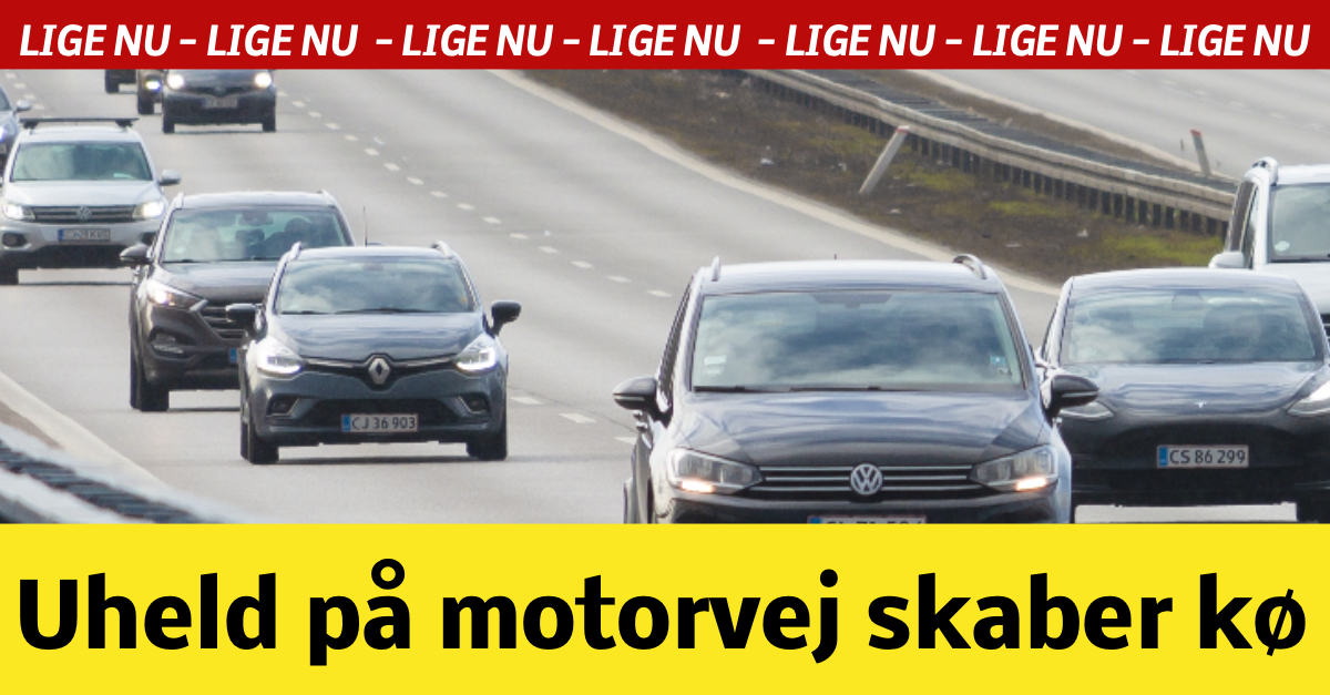 LIGE NU: Uheld på motorvej skaber kø