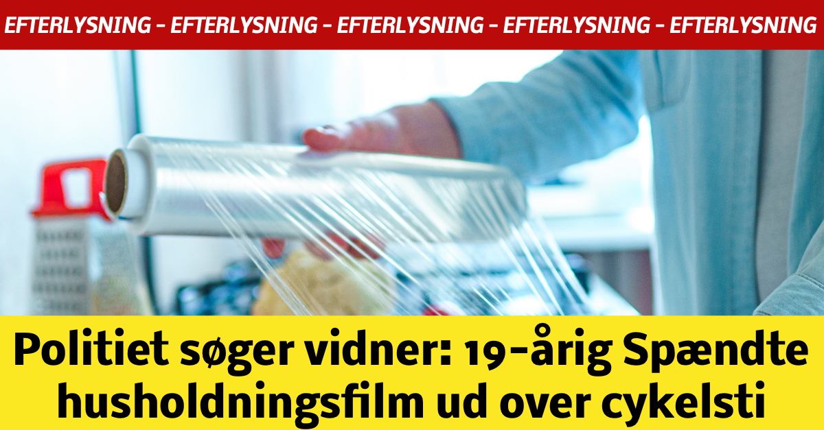 19-årig sigtet: Spændte husholdningsfilm ud over kørebane og cykelsti