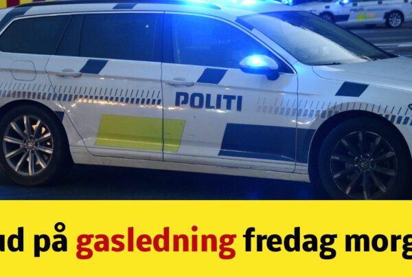 Brud på gasledning fredag morgen