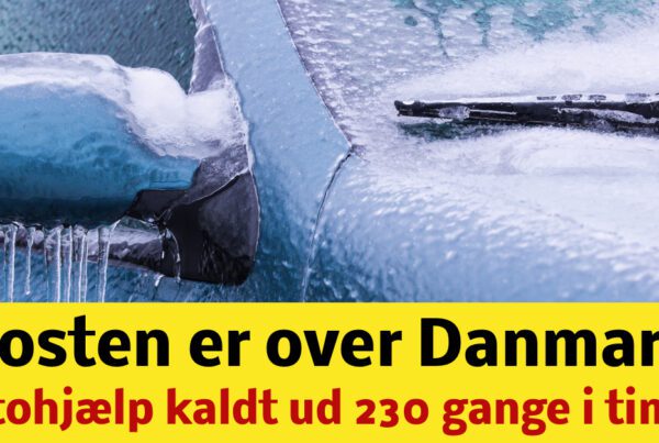Frosten er over Danmark: Autohjælp kaldt ud 230 gange i timen