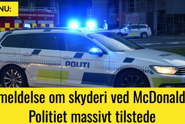 POLITI: Anmeldelse om skyderi ved McDonald's - Politiet massivt tilstede