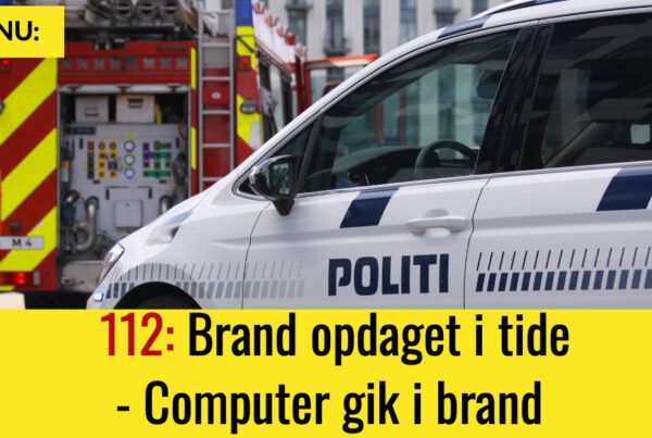 112: Brand opdaget i tide - Computer gik i brand