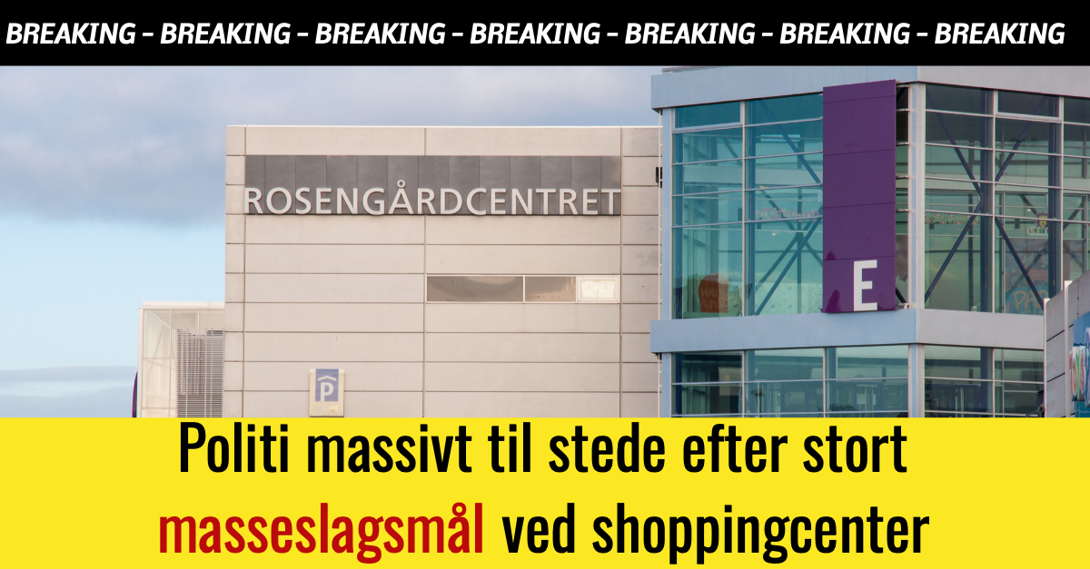 Politi massivt til stede efter stort masseslagsmål ved shoppingcenter