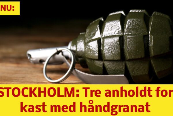 STOCKHOLM: Tre anholdt for kast med håndgranat