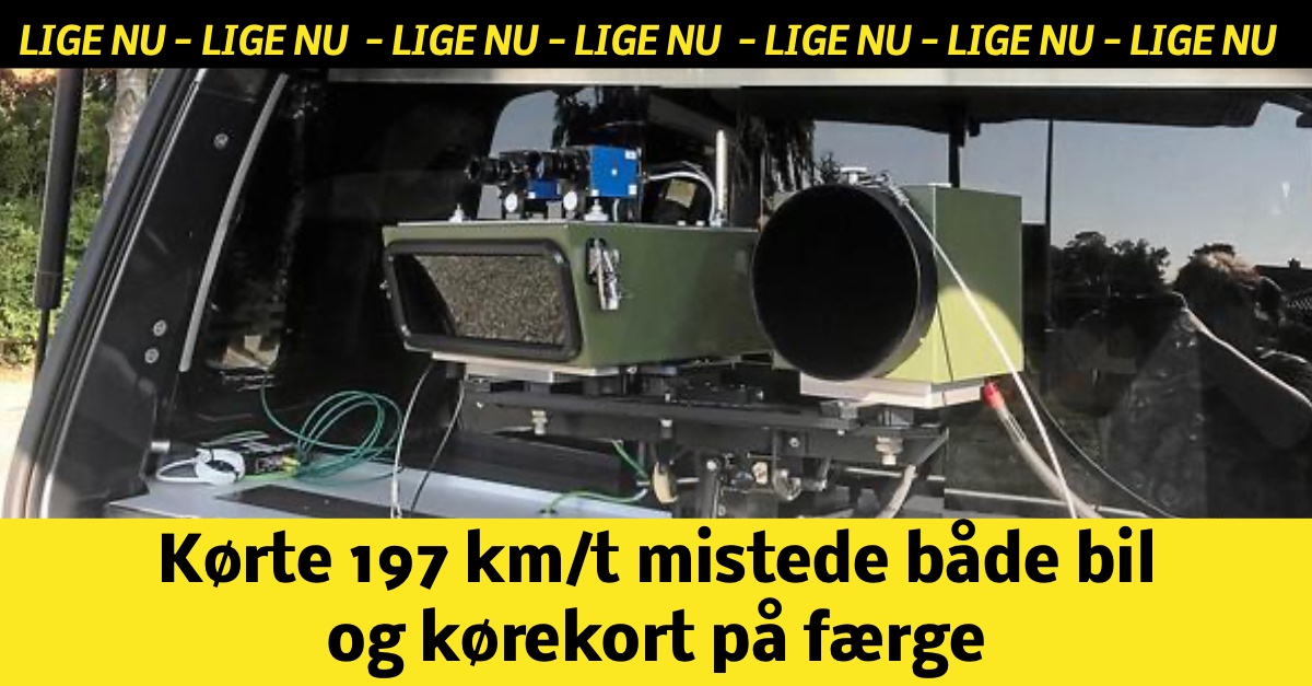 Kørte 197 km/t mistede både bil og kørekort på færge