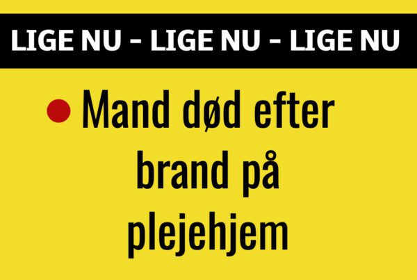 LIGE NU: Mand død efter brand på plejehjem