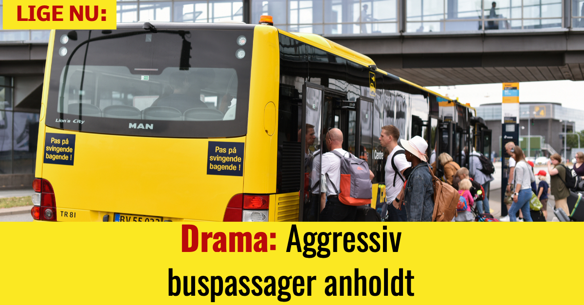 Drama: Aggressiv buspassager anholdt