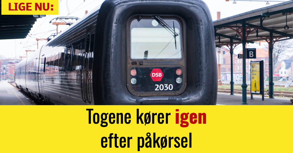 Togene kører igen efter påkørsel