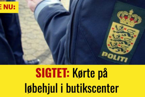 SIGTET: Kørte på løbehjul i butikscenter